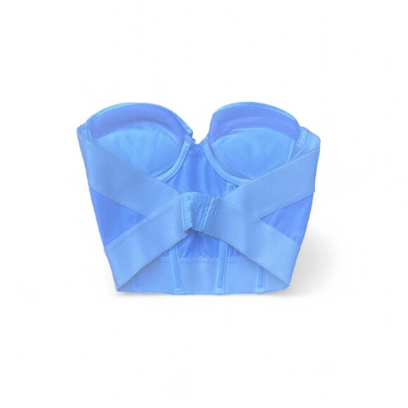 vintage 90s pearl white strapless bustier - Picture 2 of 6